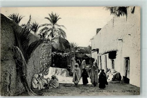 Biskra 1919 Oase Sidi Okba Une Rue AK