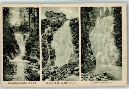 Spindleruv Mlyn Wasserfällel Riesengebirge Kochelfall Zackelfall Elbfall und Baude