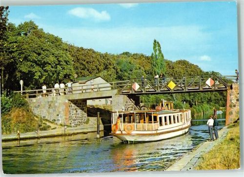 Malchow Lenzer Kanal mit Brücke und Gasthaus Lenzer Krug