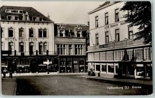 Valkenburg 1951 Hotel Bellevue und Trianon AK