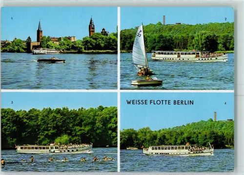 Köpenick Weisse Flotte Salongschiffe im Köpenicker Becken Langen See Müggelbergen Müggelturm
