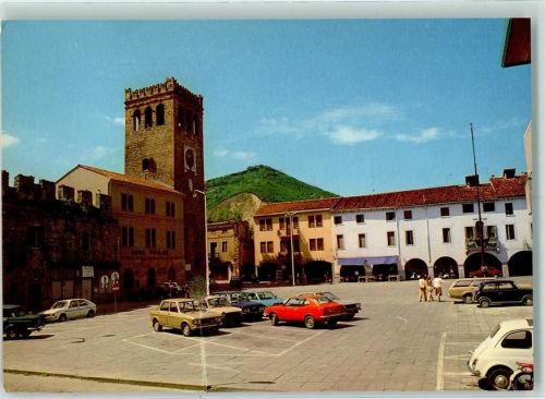 Monselice Piazza Mazzini e Torre dell'Orologio Autos