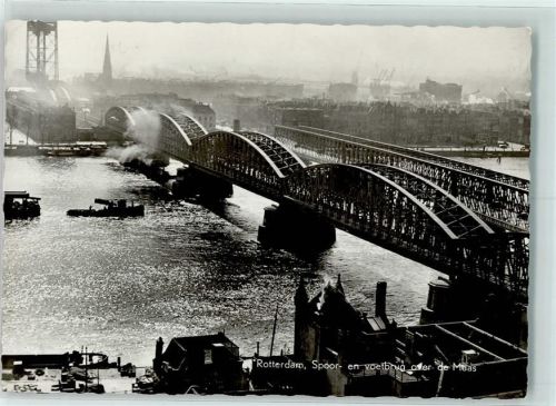 Rotterdam Spoor- en voetbrug over de Maas