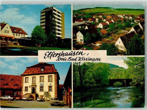 Elfershausen Rückseite mit Abschürfungen bzw Kleberesten