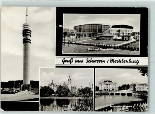 Schwerin Sport- und Kongreßhalle Schloß Funkturm Theater Museum