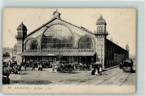 Le Havre La Gare , Straßenbahn AK Bahnhof Frankreich
