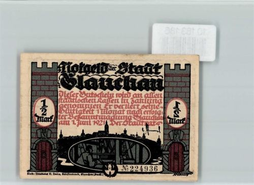 Glauchau Notgeld Scherenschnitt