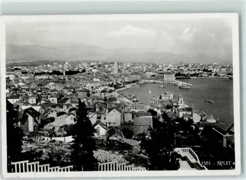 Split 1936 Blick zum Hafen AK