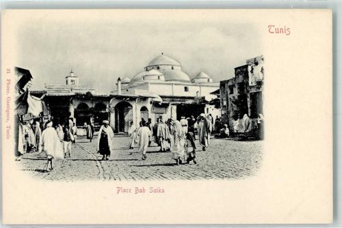 Tunis 1899 Photo Garriques Nr. 21 - Place Bab Suika AK