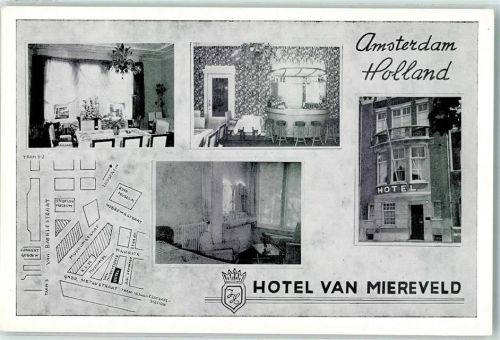 1001 Amsterdam 1956 - Hotel Van Miereveld Interieur