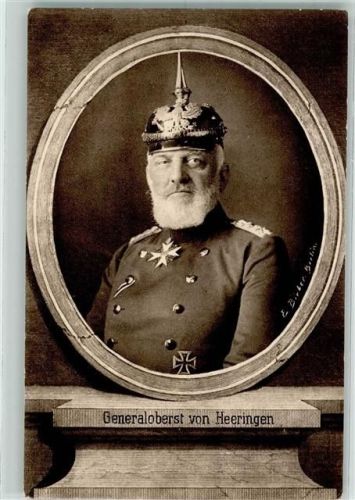 WK I Generaloberst von Heeringen Orden Spende Reichsverband deutscher Veteranen
