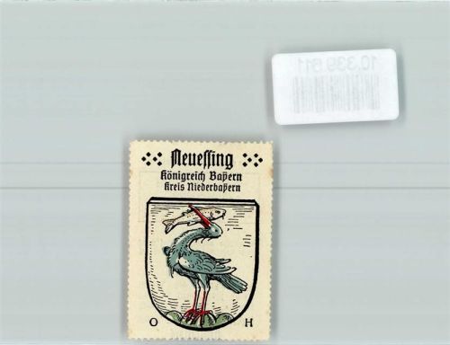 Neusessing Wappen Reiher mit Fisch Kaffee HAG