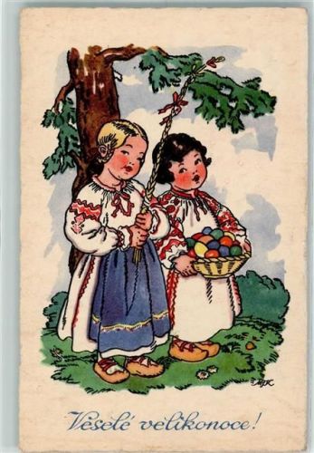 Vesele Velikonoce Ostern AK