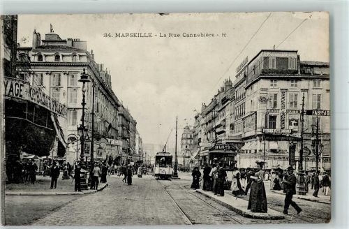 Marseille La Rue Cannebiere Straßenbahn