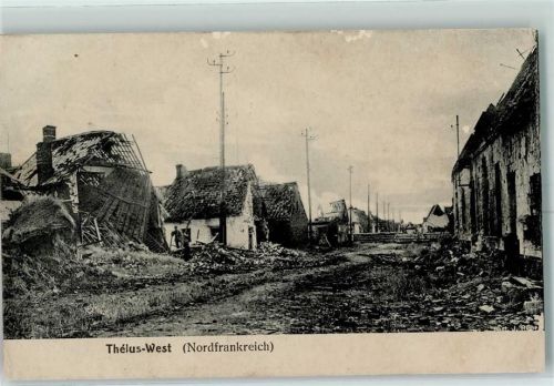 Thelus WK I zerstörte Gebäude