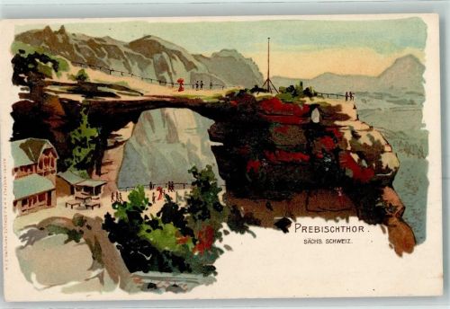 Hohnstein Prebischthor Aquarell Künstlerkarte