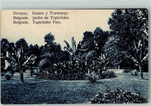 Beograd 1929 Jardin de Toptchider AK