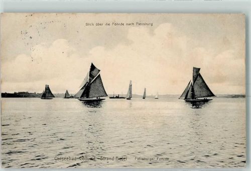 Flensburg 1910 Föhrde Segelboote