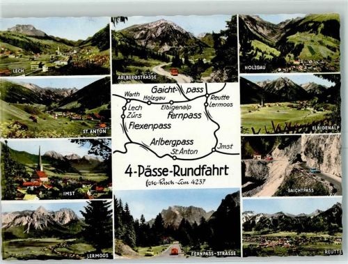 Imst 4-Pässe-Rundfahrt Lech St. Anton Imst Lermoos Fernpaß-Straße Arlbergstraße Holzgau Elbigenalp Gaichtpass Reutte