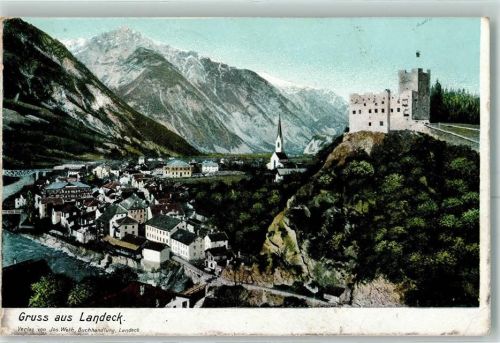Landeck 1906 Burg ruine