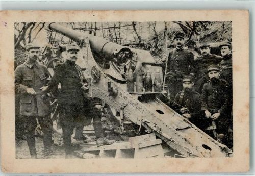 Armentieres 1917 WK I Französchisches Geschütz mit Bedienung