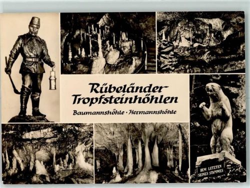 Elbingerode Rübenländer Tropfsteinhöhlen Innenansicht Bergmann