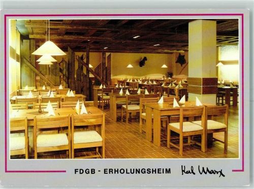 Schöneck FDGB Erholungsheim Karl Marx Restaurant Innenansicht
