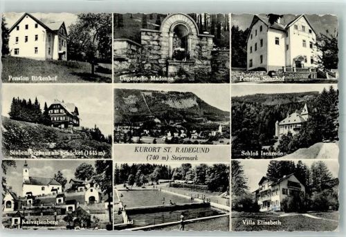 Sankt Radegund Ungarische Madonna Pension Sonnenhof Schloss Isenrode Villa Elisabeth Kalvarienberg