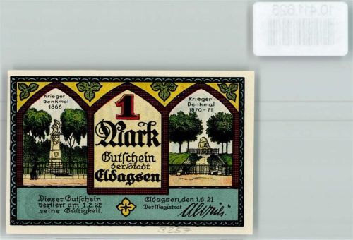 Eldagsen Notgeld Krieger Denkmal