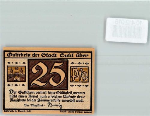 Suhl Notgeld Jagdbüchse