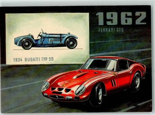 1962 Ferrari GT und Oldtimer Bugatti Typ 1959