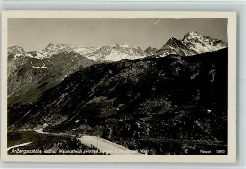 St. Anton Arlbergpasshöhe Wasserscheide zwischen Nordsee und Schwarzem Meer