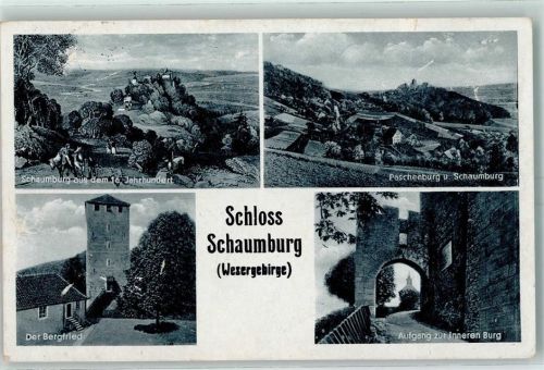 Rinteln Schloss Schaumburg Paschenburg der Bergfried Aufgang zur inneren Burg