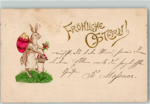 1903 Ostern Hase vermenschlicht AK