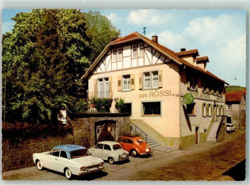 Waldhilsbach Gasthaus zum Rössl VW-Käfer Goggomobil Ort handschriftlich