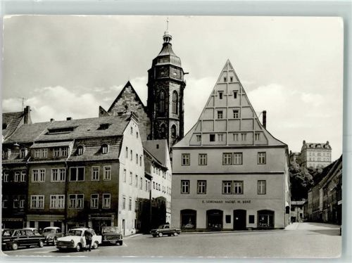 Pirna Marktplatz Geschäft E. Schumann Nachf. M. Kunz Parkplatz