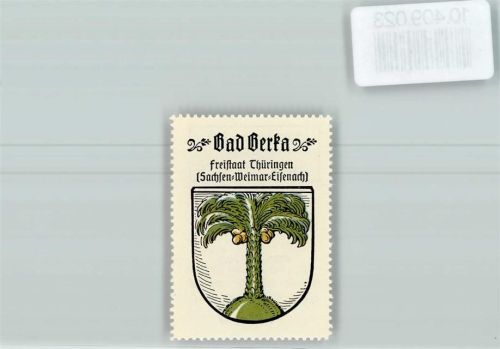 Bad Berka Vignette Wappen Kaffee Hag ca 1920-1940