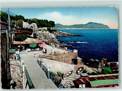 Genova Nervi Promenade und die Bucht