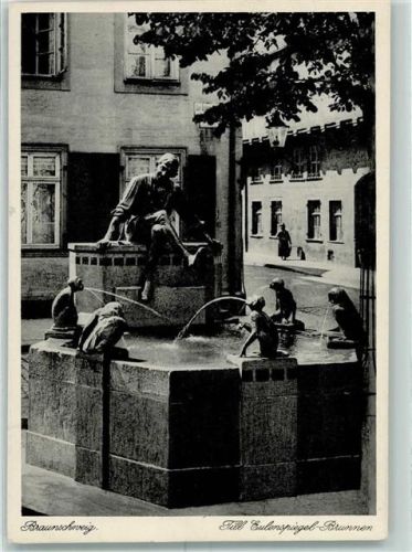 Braunschweig 1932 Till Eulenspiegel Brunnen AK