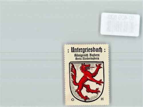 Untergriesbach Vignette Wappen Kaffee Hag ca 1920-1940