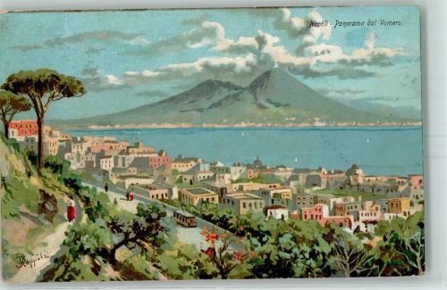 Napoli Panorama dal Vomero sign Künstlerkarte