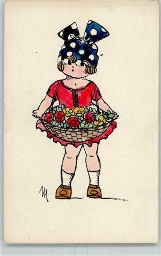 1922 Kind handcoloriert sign. Heller Verlag August Rökl Wien 183 AK