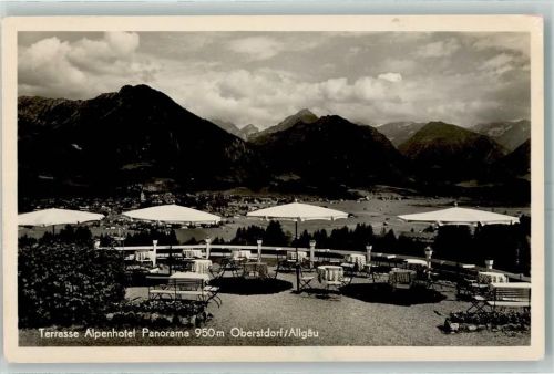 Oberstdorf Terrasse Alpenhotel Panorama