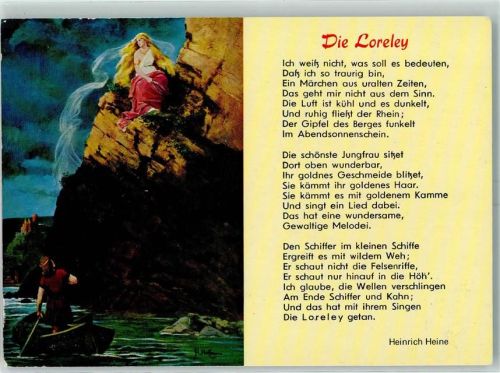 Die Loreley Gedicht Heinrich Heine