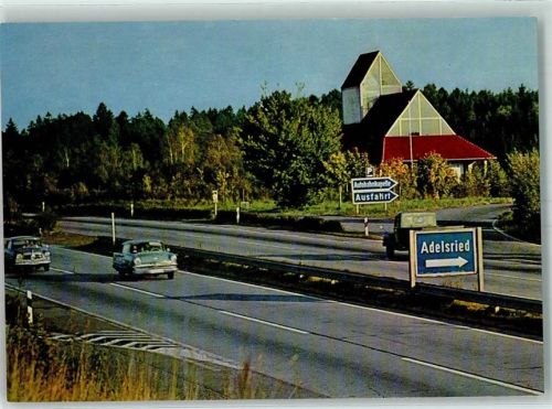 Adelsried Autobahnkirche Maria Schutz der Reisenden BAB München Stuttgart Auto