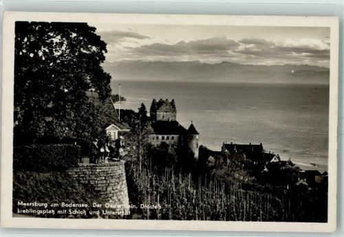 Meersburg Schloß Aussichtsplattform Unterstadt Bodensee