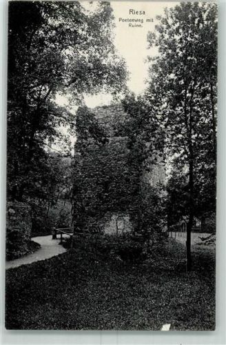 Riesa 1910 Poetenweg Ruine