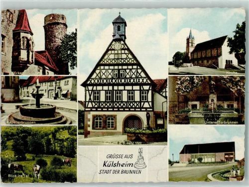 Külsheim Kapellenbrunnen Festhalle Rathaus Unterer Torbrunnen Pferdekoppel