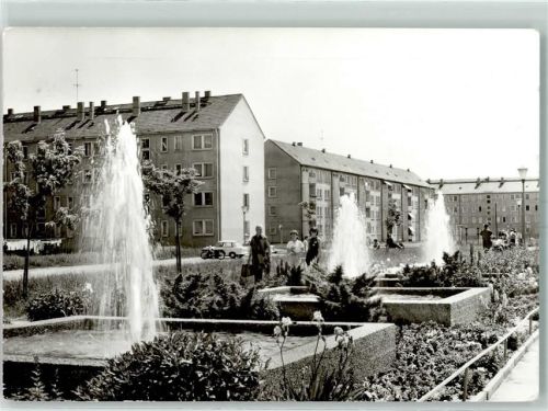 Riesa Neubauten an der Greifswalder Straße Springbrunnen