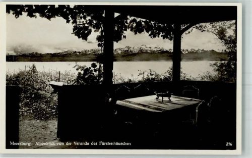 Meersburg Alpenblick von der Veranda der Fürstenhäuschen
